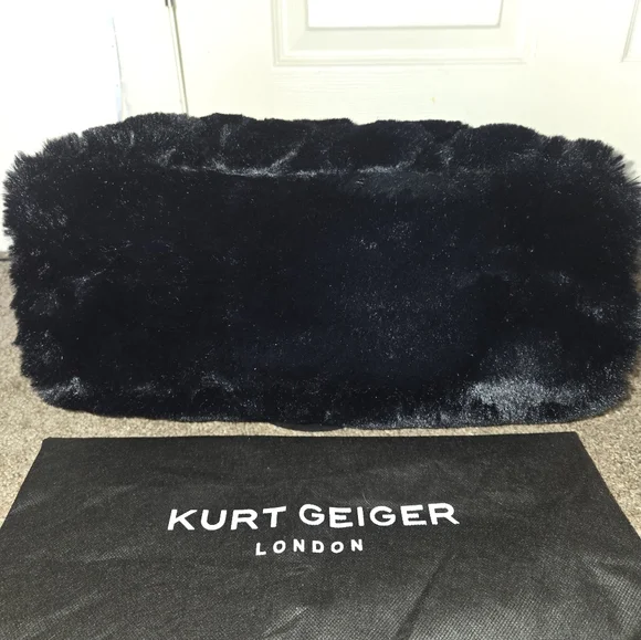 Like New Kurt Geiger Kensington XXL Faux Fur Convertible Shoulder Bag - Picture 8 of 17